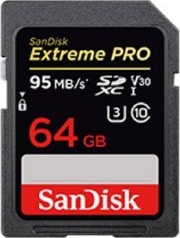 SanDisk Sandisk Extreme Pro, SD, 64GB 64GB SDXC UHS-I Clas
