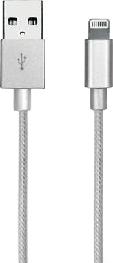 SBS SBS TECABLEUSBIP5BS 1m USB A Lightning Plata cable
