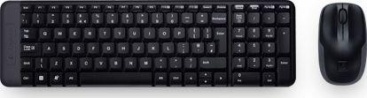 Logitech MK220, POR RF inalámbrico Portugués Negro