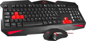 Mars Gaming MCP1 Negro, Rojo teclado