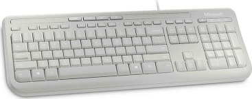 Microsoft Wired Keyboard 600 teclado negro usb ingl blanco qy776aa