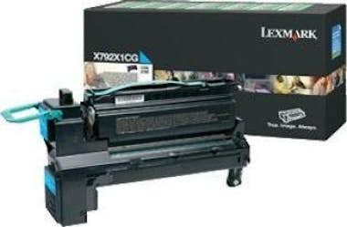 Lexmark Lexmark X792X1CG Tóner de láser 20000páginas Cian