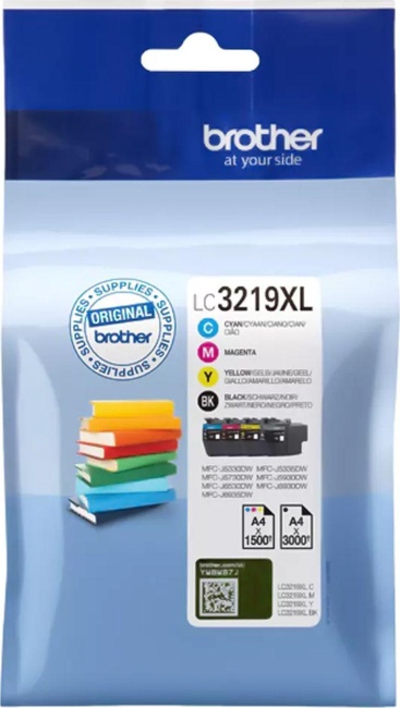 brother Brother LC-3219XLVAL cartucho de tinta Original Negro, Cian, Magenta, Amarillo Multipack