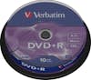 Verbatim Verbatim DVD+R Matt Silver 4.7GB DVD+R 10pieza(s)