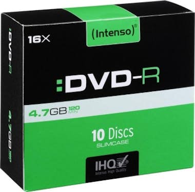 Intenso Intenso DVD-R 4.7GB, 16x 4.7GB DVD-R 10pieza(s)