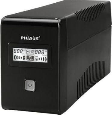 Phasak Phasak PH 9465 650VA 2AC outlet(s) Compacto Negro
