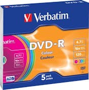 Verbatim Verbatim DVD-R Colour 4.7GB DVD-R 5pieza(s)