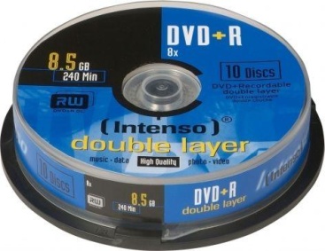 Intenso DVD+R 8.5GB, DL, 8x 8.5GB DVD+R 10pieza(s)