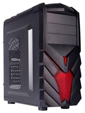 Caja Ordenador Atx negra pc gamer black lion pg1137 carcasa de miditower rojo acero atxmicro juego server