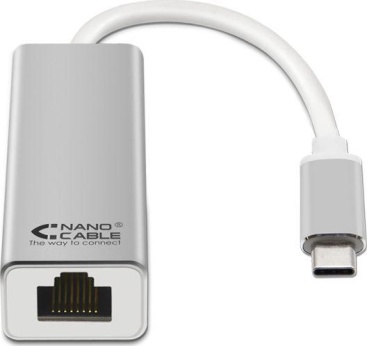 Nanocable Conversor USB-C A Ethernet Gigabit 10/10