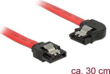 Delock DeLOCK 83963 0.3m SATA 7-pin SATA 7-pin Negro, Roj