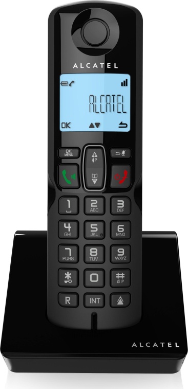 Alcatel S250 DECT Identificador de llamadas Negro