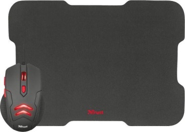 Trust Ziva USB Óptico 3000DPI Negro, Rojo ratón