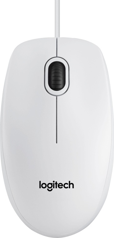 Logitech B100 USB Óptico 800DPI Ambidextro Blanco