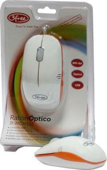 3free 3F-MCM101/WO USB Óptico 800DPI ratón