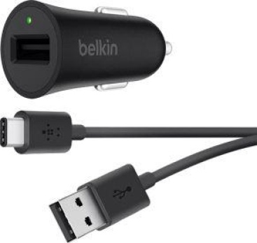 Belkin Up F7u032bt04blk cargador para coche de 18 w y cable usba usbc quickcharge 3.0 1.2 m smartphone tablet compatible con samsung galaxy s9s9+note 9 color 27w 18w