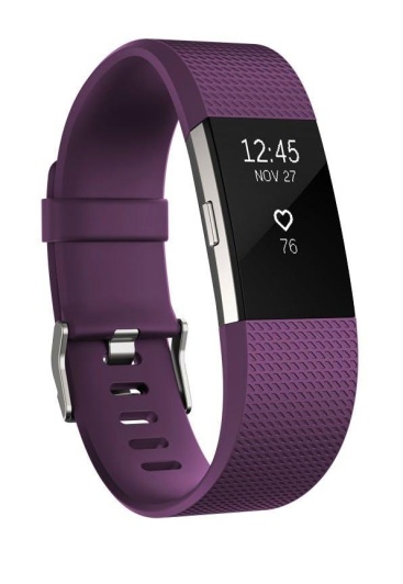 Fitbit Charge 2 Wristband activity tracker Púrpura, Plata OLED