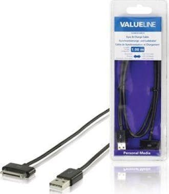 Valueline Valueline VLMB39100B10 1m USB A Apple 30-p Negro c