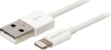 Valueline Valueline 1m USB2.0 A 1m USB A Lightning Blanco ca