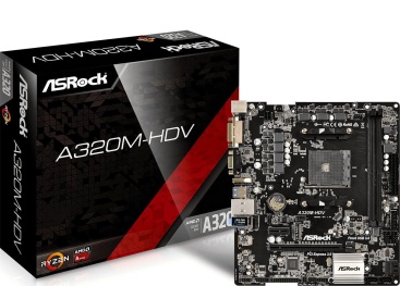 Asrock Asrock A320M-HDV AMD A320 Zócalo AM4 Micro ATX pla