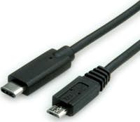 Roline ROLINE USB 2.0 Cable, C - Micro B, M/M 1m