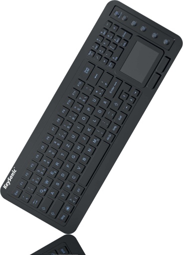 Teclado Keysonic Ksk6231inel usb qwertz negro maxpoint gmbh de la industria iluminación touchpad 2 botones resistente agua ip68