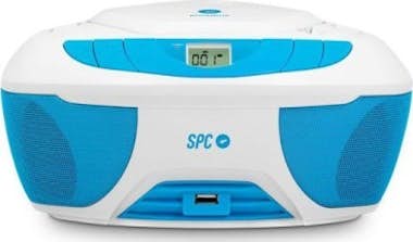 SPC SPC Boombox Portable CD player Azul, Color blanco