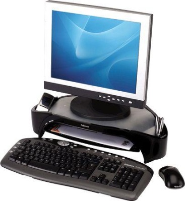Fellowes Fellowes 8020801 21"" Negro soporte de mesa para p
