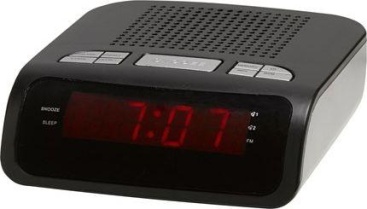 Denver CR-419MK2 Reloj Digital Negro, Plata radio