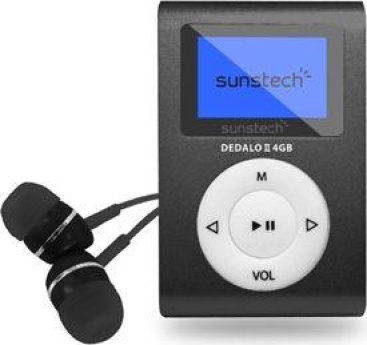 Sunstech MP3 4GB 1.1"" Radio USB Headphones Black