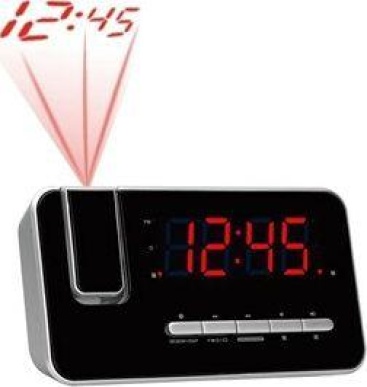 Denver CRP-618 Reloj Digital Negro, Plata radio