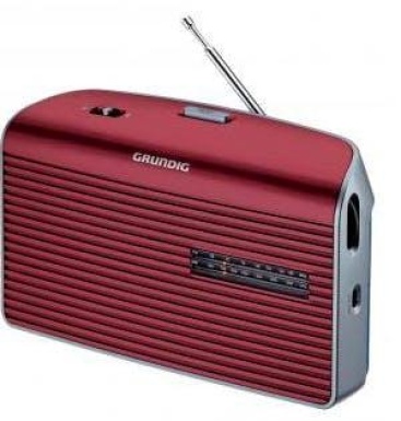 Grundig Music 60 radio Personal Analógica Rojo, Plata