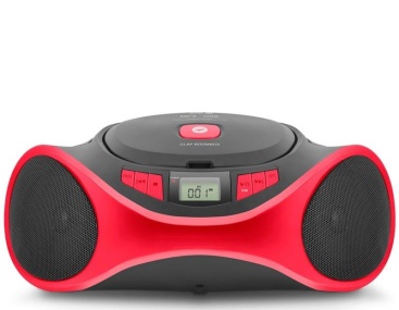 SPC SPC Clap Boombox Reproductor de CD Negro/Rojo 4501