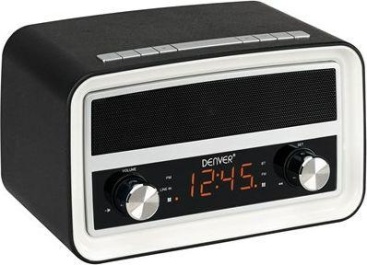 Denver Denver CRB-619 Reloj Digital Negro, Color blanco r