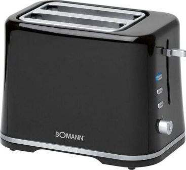 Bomann TA 1577 CB 2slice(s) 870W Negro tostadora