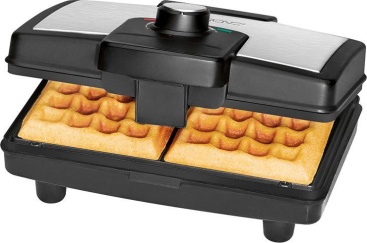 Clatronic WA 3606 2waffle(s) 800W Negro, Acero ino