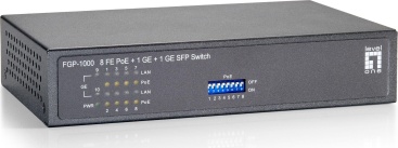 Level One LevelOne Switch Fast Ethernet PoE de 10 puertos, 1