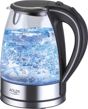 ADLER Adler AD 1225 1.7L 2000W Negro, Acero inoxidable,