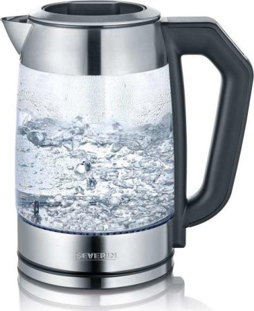 Severin WK 3477 1.7L 2200W Negro, Plata, Transpare