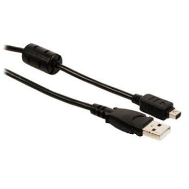 Valueline Valueline USB2.0 A/Olympus 12p, 2m 2m Negro cable