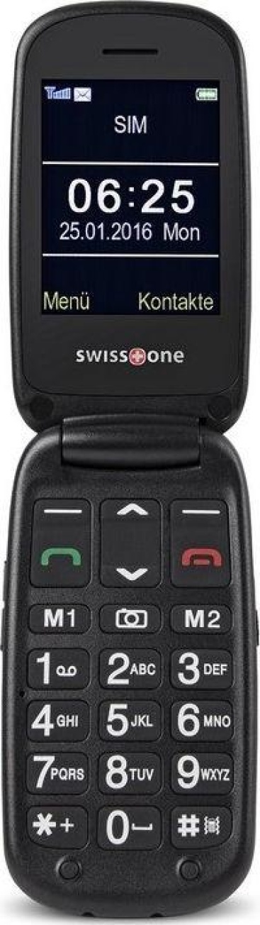 Swisstone BBM 625 2.4"" Negro, Plata Teléfono bási