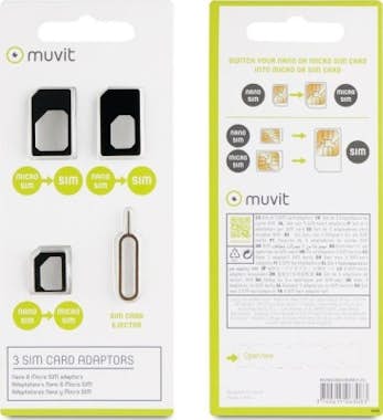 Muvit muvit pack 3 adaptadores SIM nanosim + microsim