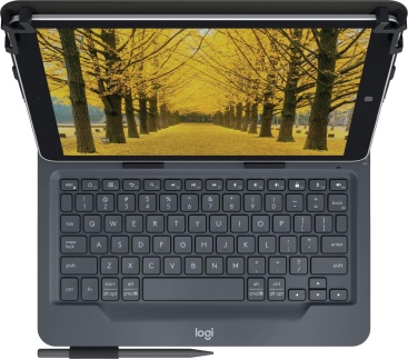 Logitech Universal Folio funda para ipad o tablet con teclado bluetooth qwerty reino unido negro