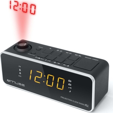 Muse M-188 P Reloj Digital Negro radio