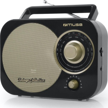 Muse M-055 RB Portátil Analógica Negro, Oro radio