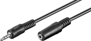 Goobay 3.5 mm, 2 m cable de audio 3,5mm Negro