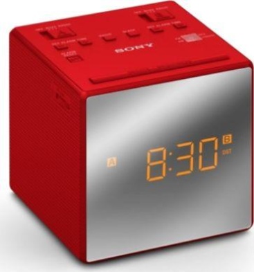 Sony ICF-C1TR Reloj Analógica Rojo radio