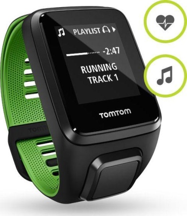 TomTom TomTom Runner 3 Cardio + Music negra/verde, grande