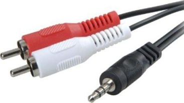 3GO CA101 2m 3.5mm 2 x RCA Negro cable de audio