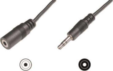 M-Cab 7000937 3m 3.5mm 3.5mm Negro cable de audio